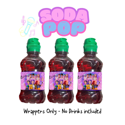 K-POP Huntrix Fruit Shoot Juice 200ml Wrappers | Waterproof Label Stickers | Birthday Party Upgrade