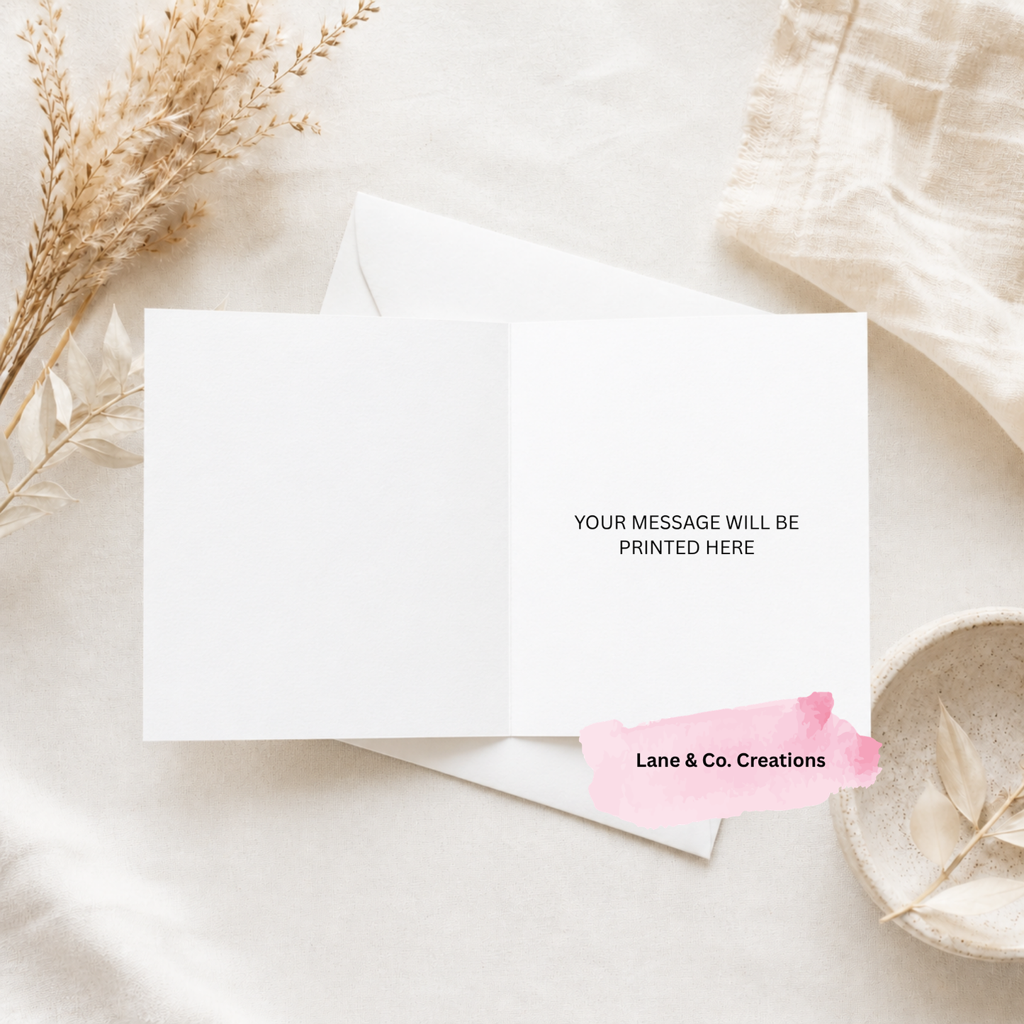 6x6 Personalised Greeting Card for Baby Girl/Boy