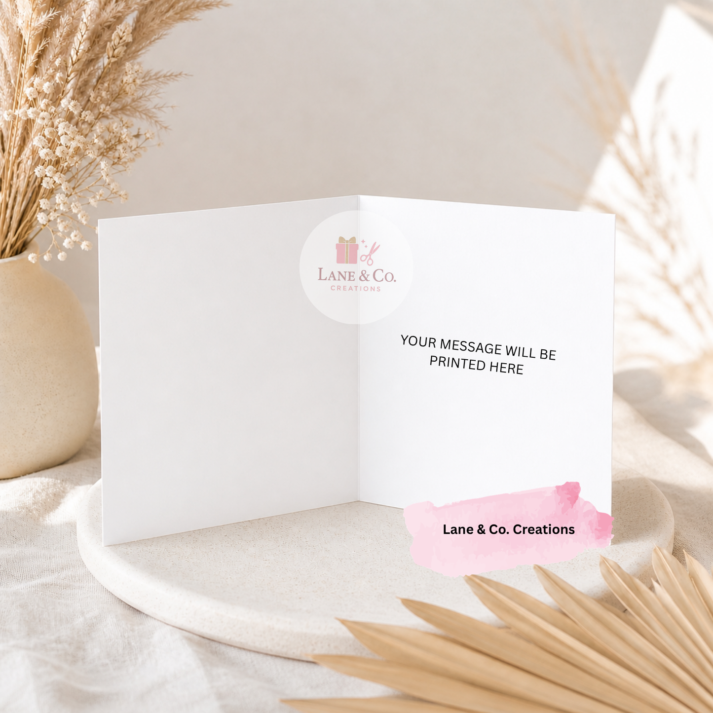 6x6 Personalised Thank you Teacher Card with Envelope
