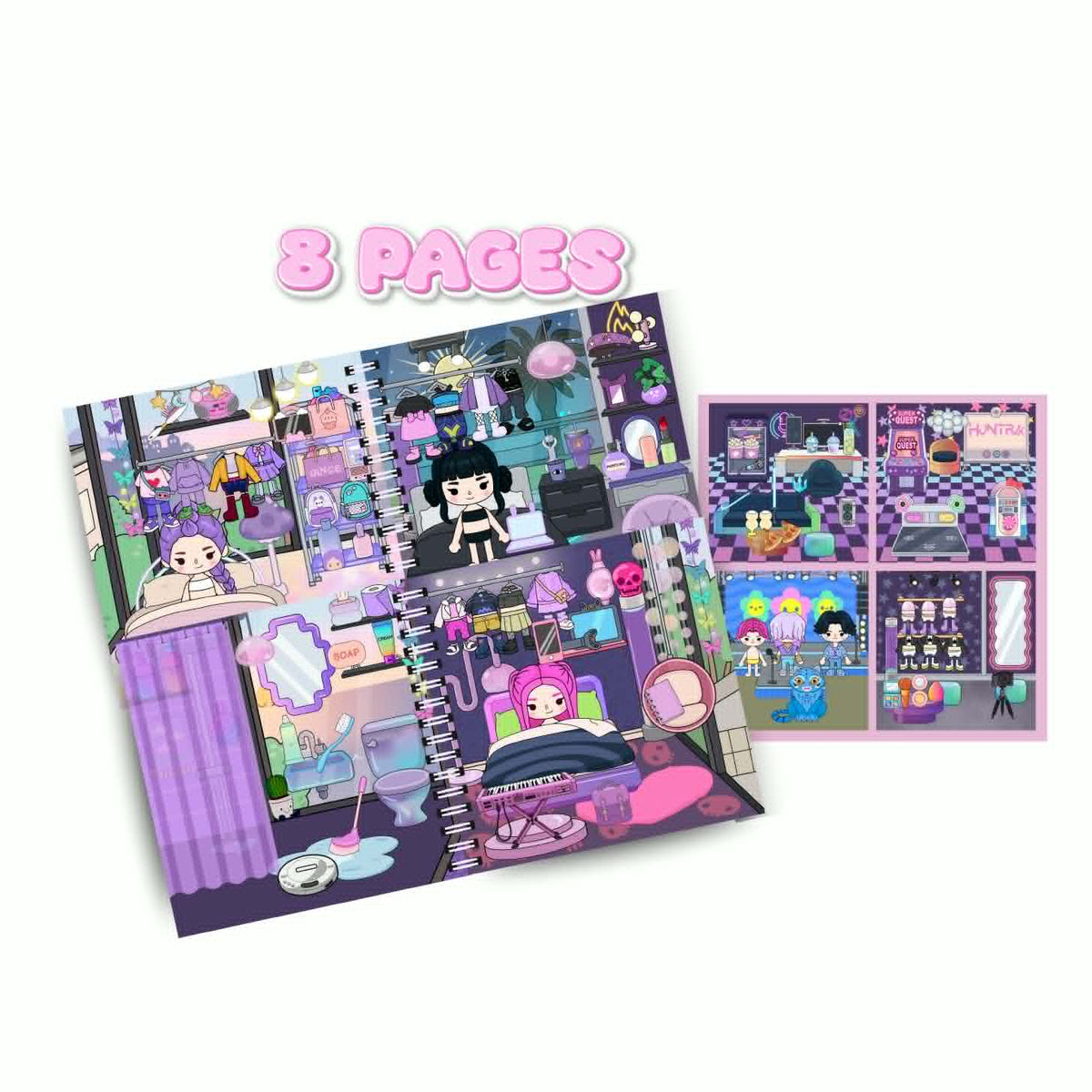 Toca-Boca Kpop Demon Hunters Velcro Book, Busy Fun Sticky Book Perfect for Kids