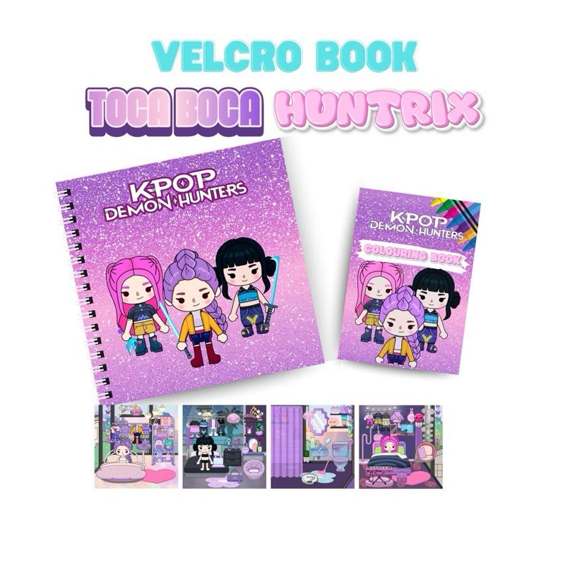 Toca-Boca Kpop Demon Hunters Velcro Book, Busy Fun Sticky Book Perfect for Kids