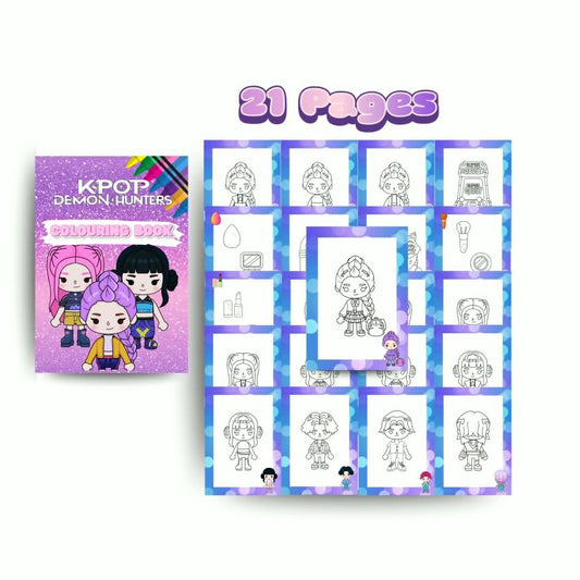 Toca-Boca Kpop Demon Hunters Velcro Book, Busy Fun Sticky Book Perfect for Kids